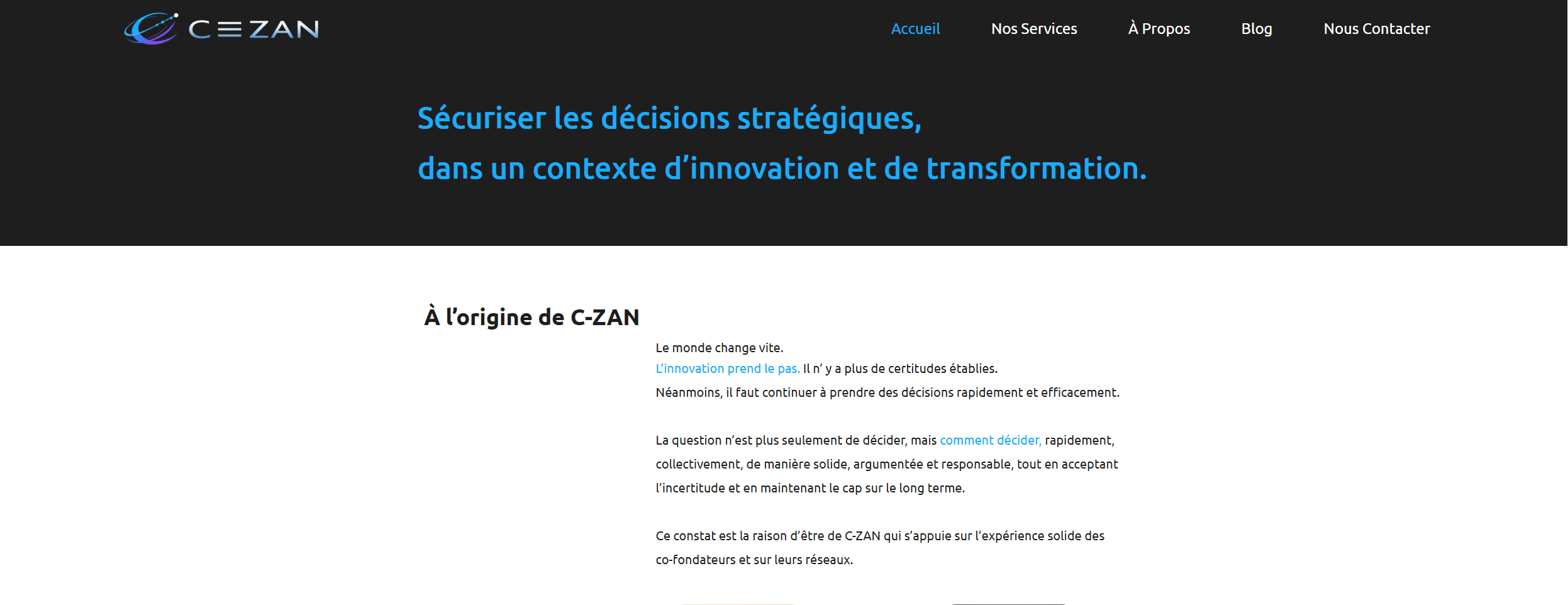 Aperçu du site C-ZAN