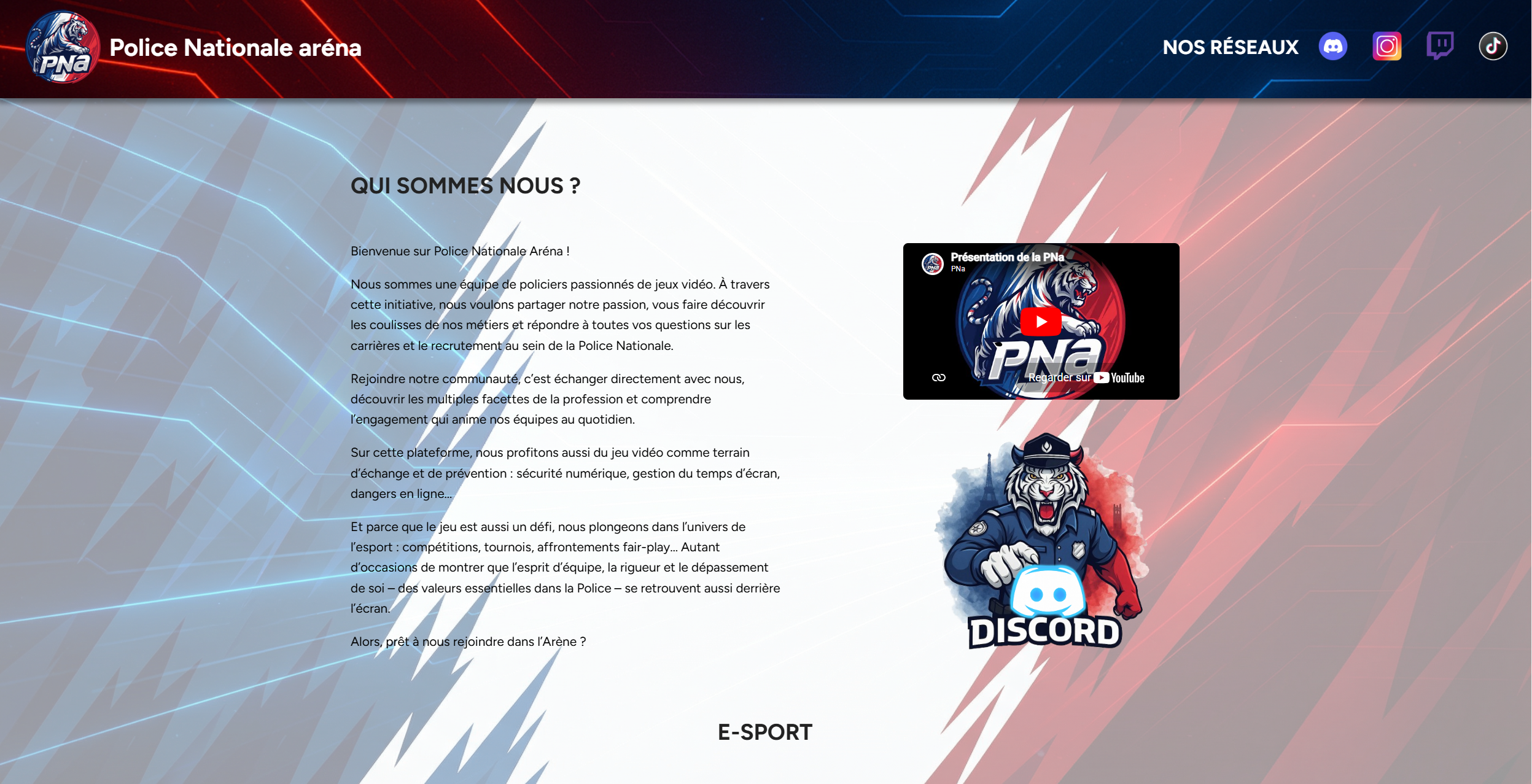 Aperçu du site Structure PNA